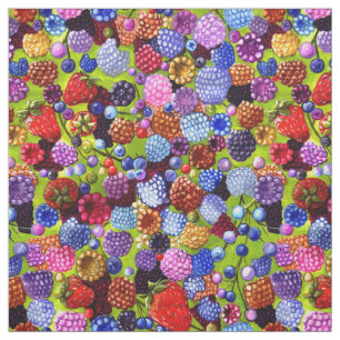 Berries Strawberries Blueberries Raspberries Fabric