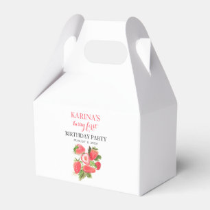 Berry 1st Birthday Party Strawberry fruit Summer Favour Box