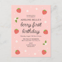 Berry 1st Birthday Strawberry First Birthday Party