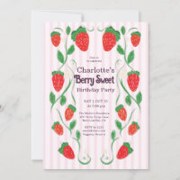 Berry 1st Cute Art Nouveau Birthday