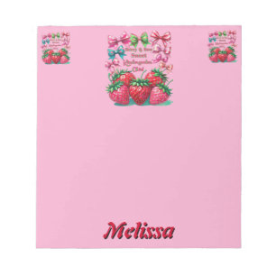 Berry and Bow Sweet Kindergarten Chic Notepad