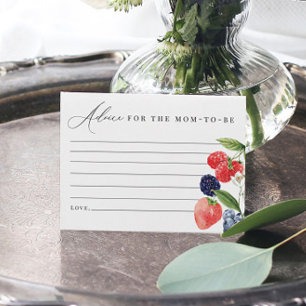 Berry Baby Shower Advice Card Berry Sweet