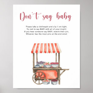 Berry baby shower - don't say baby poster
