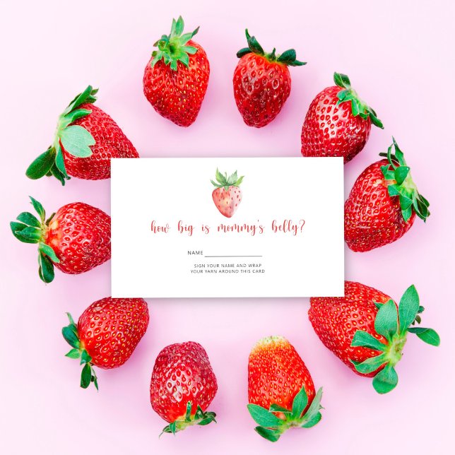 Berry - baby shower how big is mummy's belly enclosure card (Creator Uploaded)