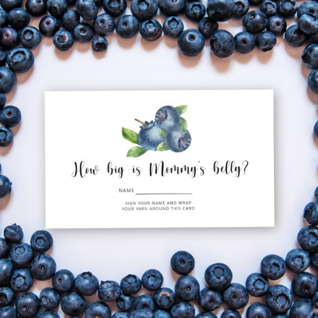 Berry - baby shower how big is mummy's belly enclosure card (Creator Uploaded)
