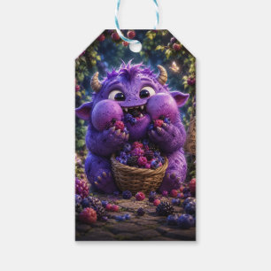 Berry Bandit Cute Monster Fantasy Woodland Art Gift Tags