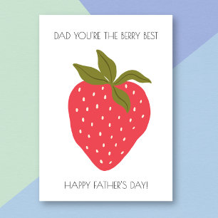 Berry Best Dad Funny Strawberry Father's Day Card