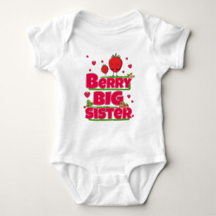 Berry Big Sister - Cute Strawberry Pun Baby Bodysuit