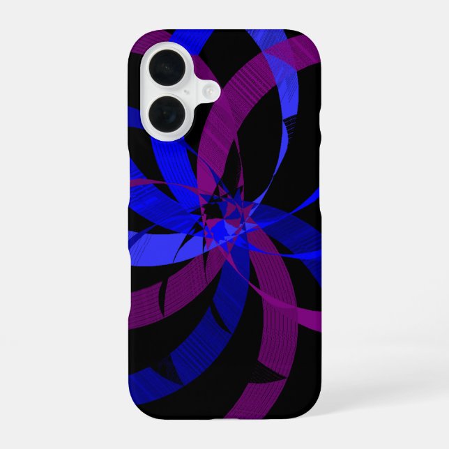 Berry Blend Geometric iPhone 16 Case (Back)