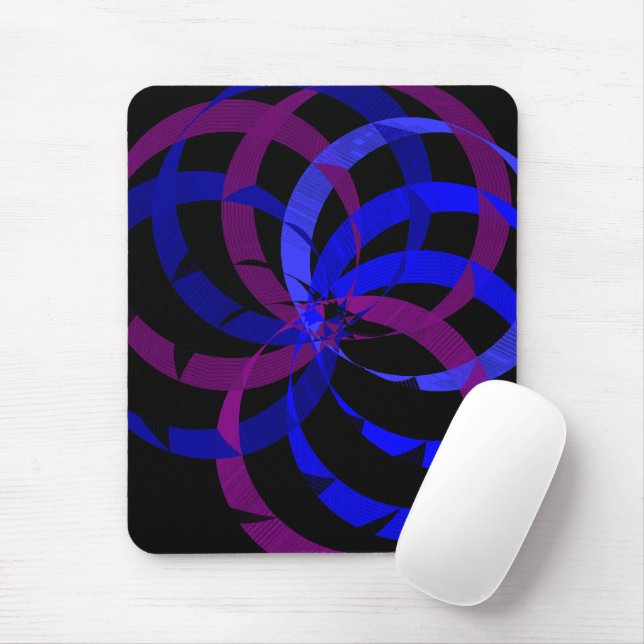 Berry Blend Geometric Mouse Pad (With Mouse)