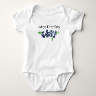Berry Blessed Blueberries fruit watercolor food Baby Bodysuit