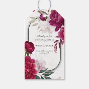 Berry Bloom Garden Floral Glam Wedding  Gift Tags