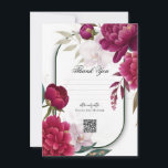 Berry Bloom Garden Floral Glam Wedding  Invitation<br><div class="desc">Thank You Card. Check out other items in this matching suite.</div>