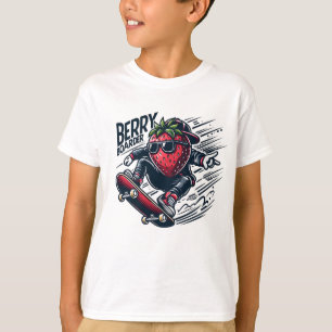 Berry Boarder – Skateboarding Strawberry T-Shirt