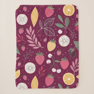 Berry Botanical Snuggle – Small Sherpa Fleece Blan Blanket