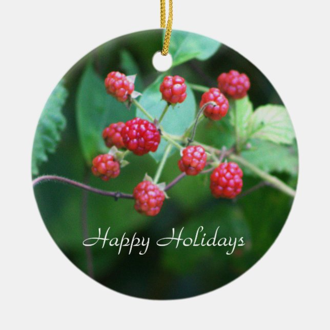 Berry Branches Ornament  (Front)