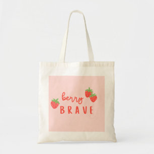 berry brave childhood cancer sick ill kids cute tote bag