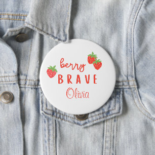 berry brave childhood cancer sick kids custom name 10 cm round badge