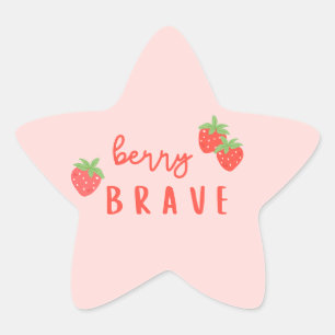berry brave childhood cancer sick kids cute star sticker