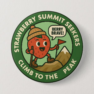 Berry Brave Mountain Hiking Adventure 7.5 Cm Round Badge