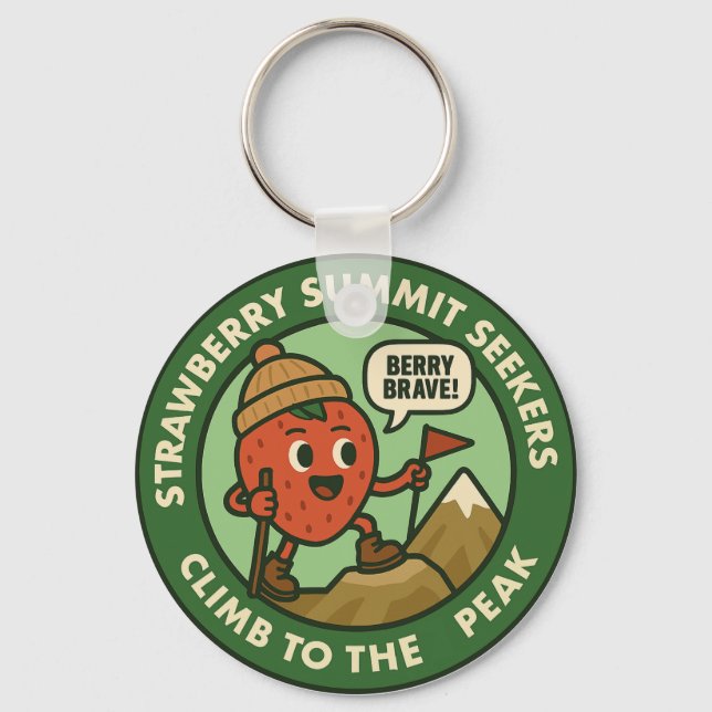 Berry Brave Mountain Hiking Adventure Key Ring (Front)