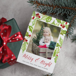 Berry & Bright   Holiday Photo Card