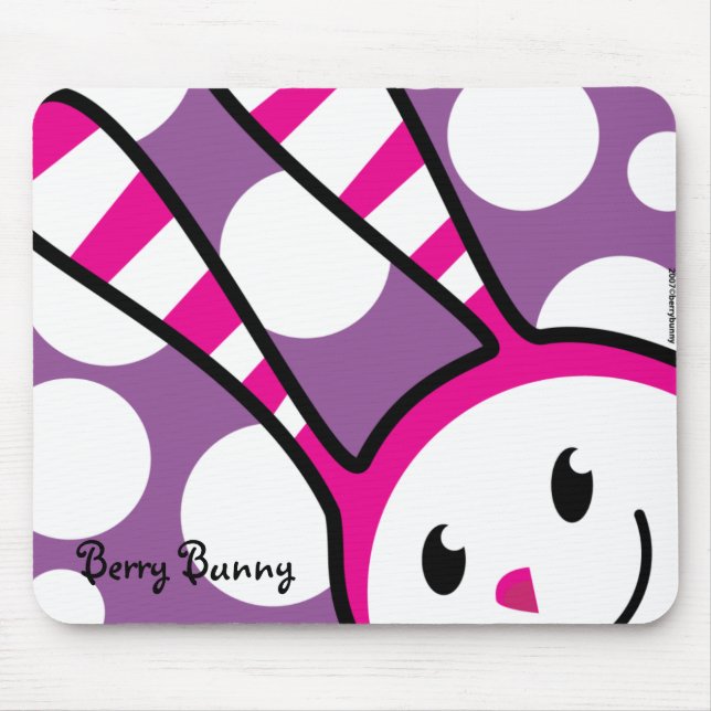 Berry Bunny - Peek-A-Boo Mouse Pad (Front)
