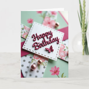 Berry Butterfly Birthday Card