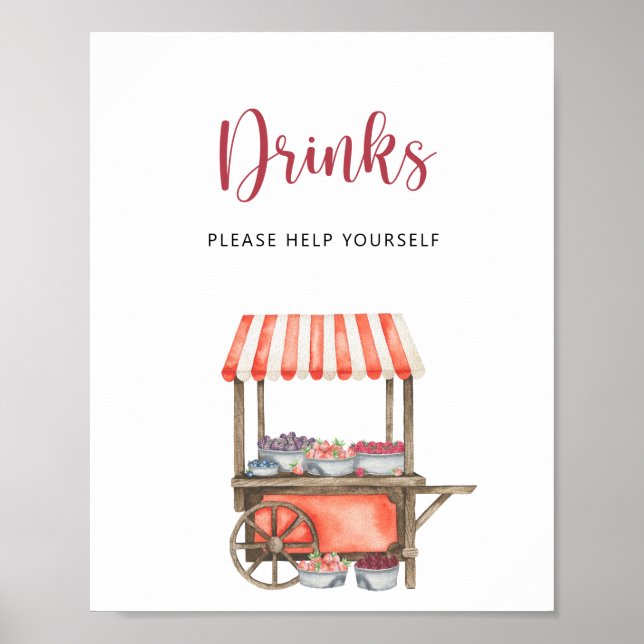 Berry cart - Drinks help yourself  Poster (Front)