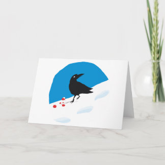 Berry crow holiday card