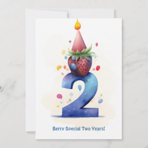 Berry Cute 2nd Anniversary Birthday Card