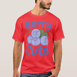 Berry Cute Kawaii Blueberries with Bear Faces T-Shirt