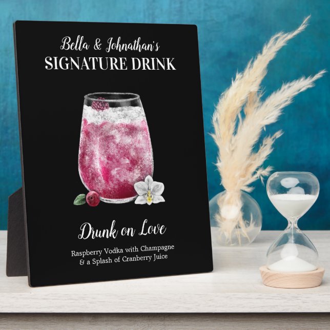Berry Drink PERSONALIZE THIS Signature Drink Plaque (Side)