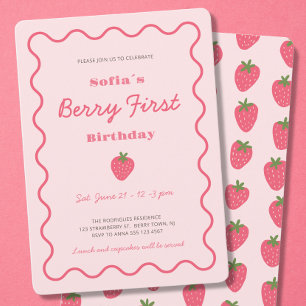 Berry First 1st Birthday Invitation