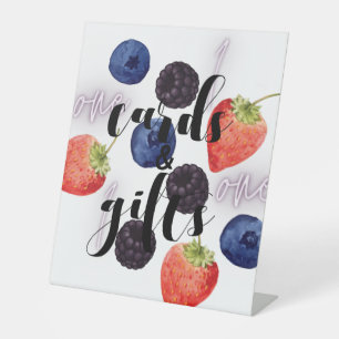 Berry First   1st Birthday   Mixed Berry   Gifts Pedestal Sign