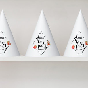Berry First   1st Birthday   Strawberry   Modern Party Hat