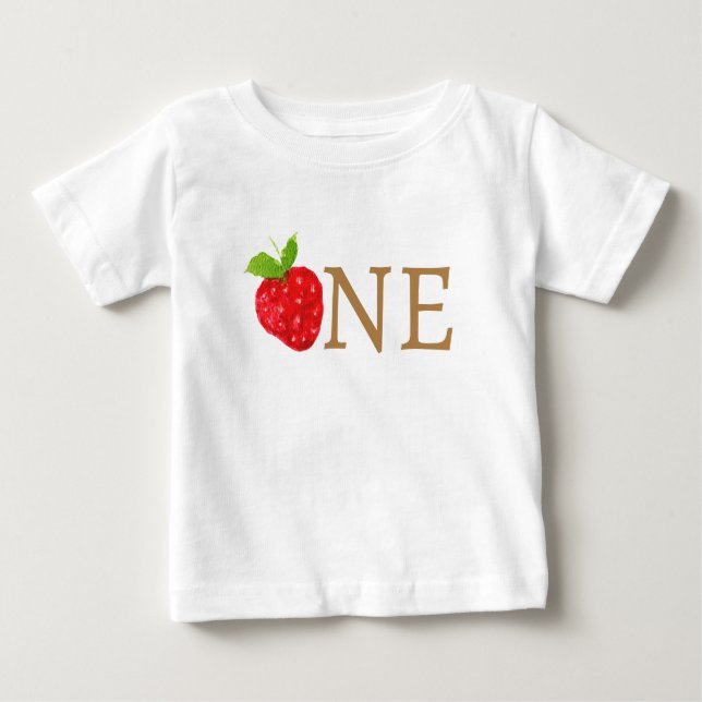 Berry First 1st Strawberry Birthday Baby T-Shirt (Front)