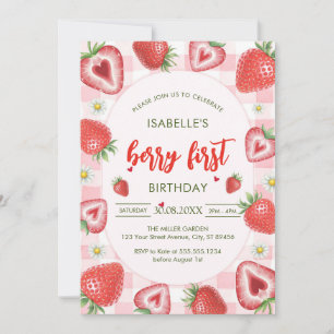 Berry First Birthday 1st Birthday Invitation