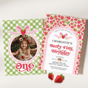 Berry First Birthday 1st Birthday Invitation
