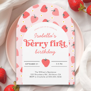 Berry First Birthday 1st Birthday Invitation