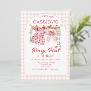 Berry First Birthday, 1st Birthday, Strawberry Invitation