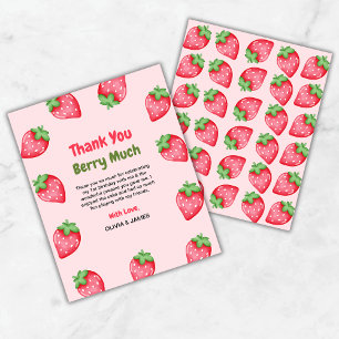Berry First Birthday 1st Birthday Thank You Card 