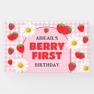 BERRY FIRST BIRTHDAY  BANNER