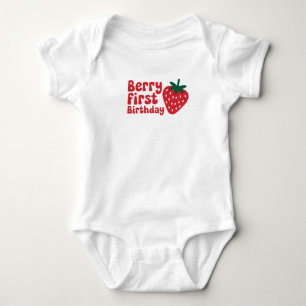Berry First Birthday – Berry 1 Year Old Theme Baby Bodysuit