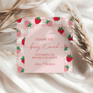 Berry First Birthday Favour Tags Strawberry Party