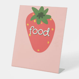 Berry First Birthday Food Pedestal Sign