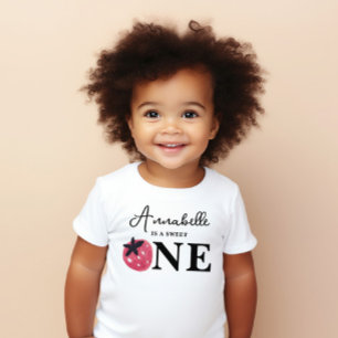 Berry First Birthday Guest Of Honour T-Shirt Baby Bodysuit