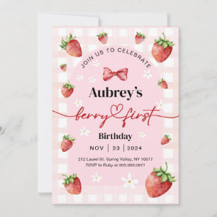 Berry First Birthday Invitation
