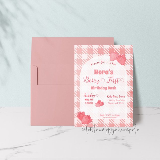 Berry First Birthday Invitation (Creator Uploaded)