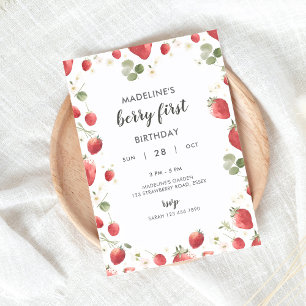 Berry First Birthday Invitation